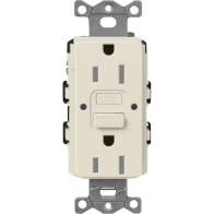Lutron Claro 15A GFCI Receptacle - Tamper Resistant - Pumice