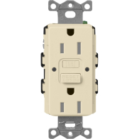Lutron Claro 15A GFCI Receptacle - Tamper Resistant - Sand