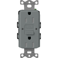 Lutron Claro 15A GFCI Receptacle - Tamper Resistant - Slate