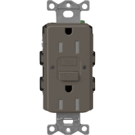Lutron Claro 15A GFCI Receptacle - Tamper Resistant - Truffle