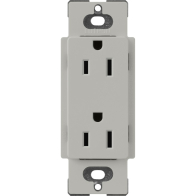 Lutron Claro 15A Receptacle - Pebble