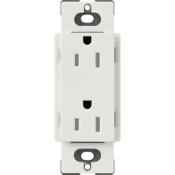 Lutron Claro 15A Tamper Resistant Receptacle - Lunar Gray