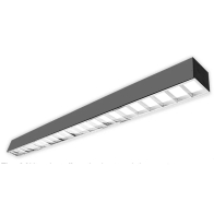 Westgate SCX 48" LED Linear Light - Louver Lens - 40W - CCT Selectable - 4,710 Lumens - 120-277V - Black