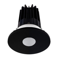 Lotus 2" LED Recessed Downlight - 8W - 2700K - 580 Lumens - Silver Reflector - Black Pinhole Trim - 120V