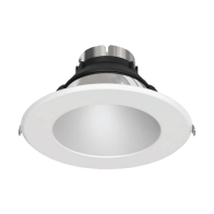 SLG 6" Round Downlight Trim for DE Series - Haze Reflector / White Flange