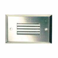 Westgate Trim For SLE Step Lights - Horizontal Louver - Brushed Nickel