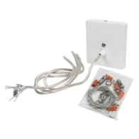 Sylvania Linear Slot 96" Suspension Kit with Canopy - White Square Base