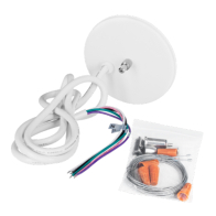 Sylvania Linear Slot 24" and 48" Suspension Kit with Canopy - White Circle Base - Non Power Feed