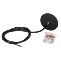 Sylvania Linear Slot 96" Suspension Kit with Canopy - Black Circle Base - Non Power Feed