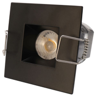Lotus 2" Mini LED Square Recessed Downlight - Wide Trim - 3000K - 24V - Black