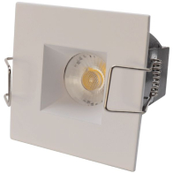 Lotus 2" Mini LED Square Recessed Downlight - Wide Trim - 3000K - 24V - White