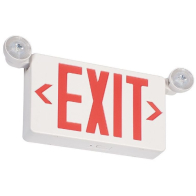 Chloride Value+ Economy Grade LED Exit Emergency Combo Unit - Remote Capable - Red Letters