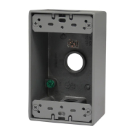 Westgate One-Gang Weatherproof Box - 1/2" Trade Size - 3 Outlet Holes