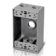 Westgate One-Gang Weatherproof Box - 1/2" Trade Size - 4 Outlet Holes