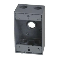 Westgate One-Gang Weatherproof Box - 1/2" Trade Size - 5 Outlet Holes