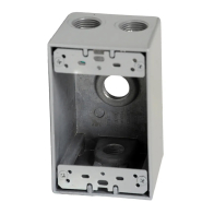 Westgate One-Gang Deep Weatherproof Box - 1/2" Trade Size - 4 Outlet Holes