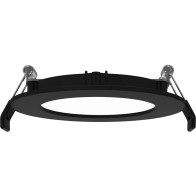 RAB 4" LED Edge-Lit Wafer Downlight - Smooth Trim - 9W - CCT Selectable - 120V - Black