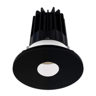 Lotus 2" LED Recessed Downlight - 15W - 2700K - 980 Lumens - White Reflector - Black Pinhole Trim - 120V