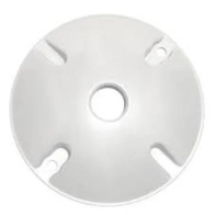 Westgate Round Cover - 1/2" Trade Size - 1 Outlet Hole - White
