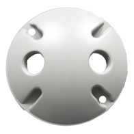 Westgate Round Cover - 1/2" Trade Size - 2 Outlet Holes - White