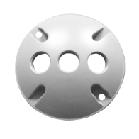Westgate Round Cover - 1/2" Trade Size - 3 Outlet Holes - White