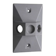 Westgate One-Gang Rectangular Cover - 1/2” Trade Size - 2 Outlet Holes