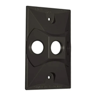 Westgate One-Gang Rectangular Cover - 1/2” Trade Size - 3 Outlet Holes - Bronze