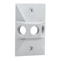 Westgate One-Gang Rectangular Cover - 1/2” Trade Size - 3 Outlet Holes - White