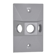 Westgate One-Gang Rectangular Cover - 1/2” Trade Size - 3 Outlet Holes
