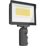 RAB 105W X17 LED Flood Light - Slipfitter Mount - Photocell - CCT Selectable - 14,129 Lumens - 120-277V - Bronze