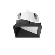 DMF Lighting X-Series 2" Square Downlight Wall Wash Flangeless Trim - Black
