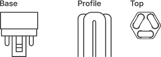 2-Pin Triple Tube Base